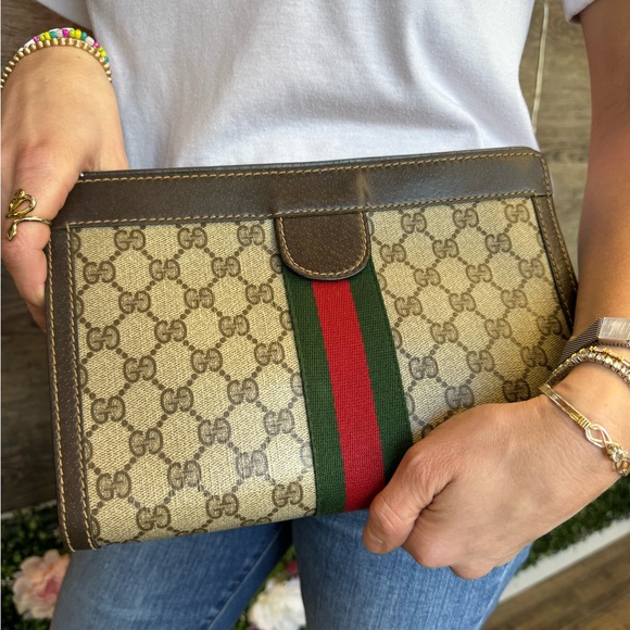 Authentic Vintage Gucci Sherry Line Monogram Parfum Clutch - Picture 7 of 7